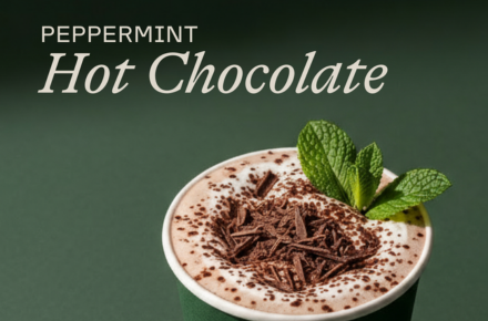 Hot chocolate with a burst of freshness